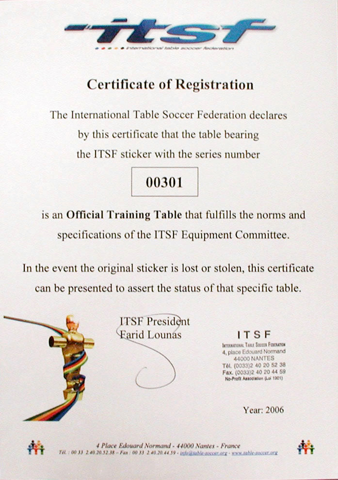 CALCIOBALILLA GARLANDO PRO CHAMPION ITSF